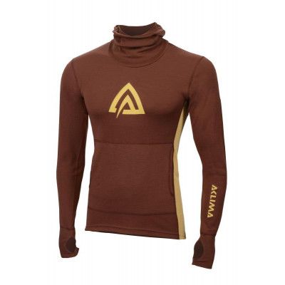 Aclima WW Hoodsweater Herr Madder/Golden