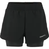 Craft ADV Essence 2-In-1 Shorts 2 W Dam Svart L | Löparshorts