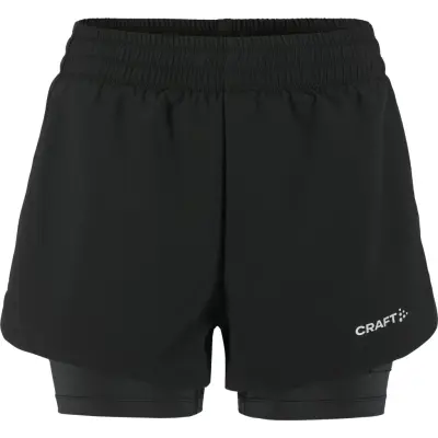 Craft ADV Essence 2-In-1 Shorts 2 W Dam Svart M | Löparshorts