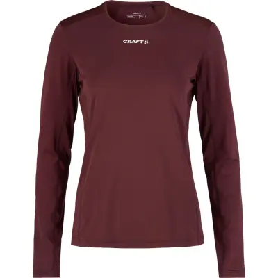 Craft ADV Essence LS Tee 2 W Dam Mörkröd M | Långärmad T-shirt