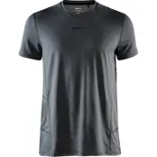 Craft ADV Essence SS Tee M T-shirt Black Melange, S