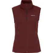 Craft ADV Essence Warm Vest 2 W Dam Mörkröd XL | Löparväst