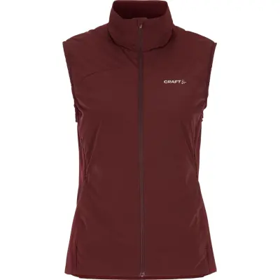 Craft ADV Essence Warm Vest 2 W Dam Mörkröd XL | Löparväst