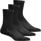 Craft CORE Dry High Sock 3-pack Svart 46/48 | Löparstrumpor