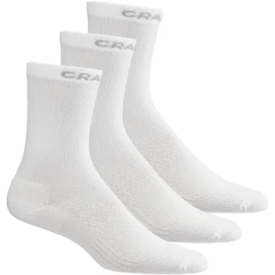 Craft CORE Dry High Sock 3-pack Vit 40/42 | Löparstrumpor