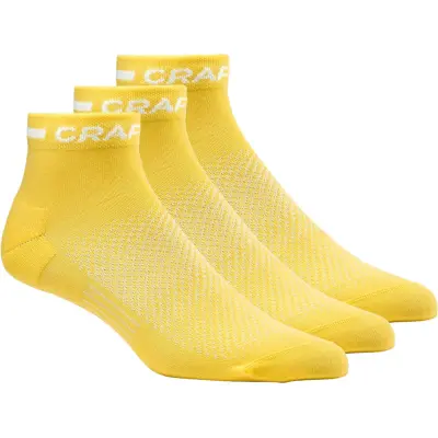 Craft Core Dry Mid Sock 3-pack Gul 37/39 | Löparstrumpor
