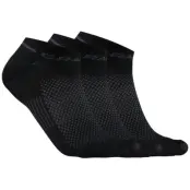 Craft Core Dry Shafless Sock 3-pack Svart 37/39 | Löparstrumpor