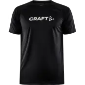 Craft CORE Essence Logo Tee M Herr Svart XXL | T-shirt