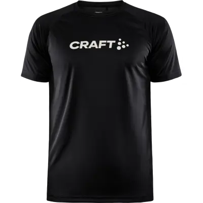 Craft CORE Essence Logo Tee M Herr Svart XXXL | T-shirt