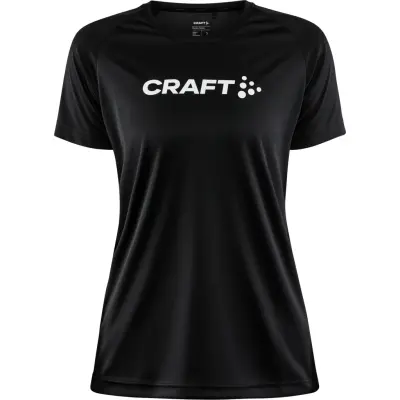 Craft CORE Essence Logo Tee W Dam Svart S | T-shirt