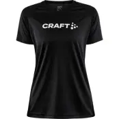 Craft CORE Essence Logo Tee W Dam Svart XXL | T-shirt