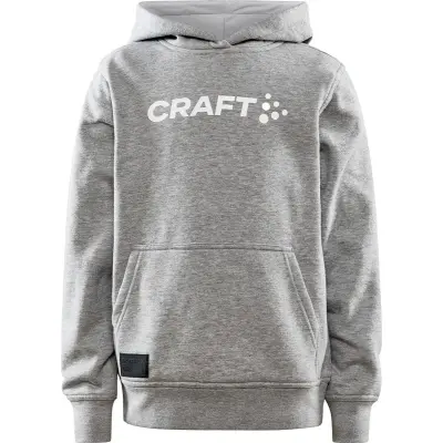 Craft Core Hood Junior Tröja Grey Melange, 134/140