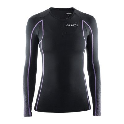 Craft Delta Compression Long Sleeve Shirt Dam - Svart/Lila Utförsäljning