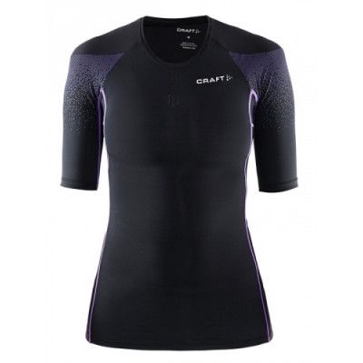 Craft Delta Compression Short Sleeve Shirt Dam - Svart/Lila - Utförsäljning