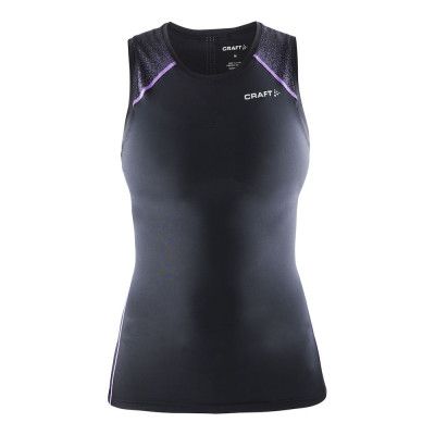 Craft Delta Compression Singlet Dam - Svart/Lila - Utförsäljning