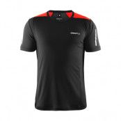 Craft Devotion SS Shirt M BLACK / RED - Utgående Färg