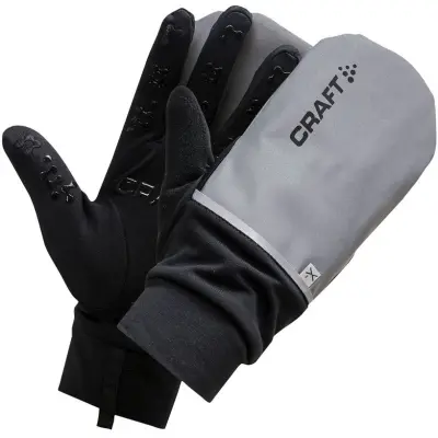 Craft Hybrid Weather Glove Löparhandskar Silver/Black, 6