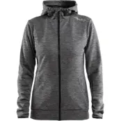 Craft Leisure Full Zip Hood W Tröja Dark Grey Melange, S