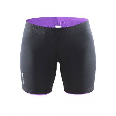 Craft Prime Short Tights Dam - Svart/Lilac - Utgående Färg