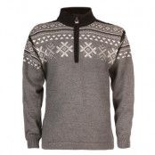 Dovre Unisex Sweater L, Smoke/Offwhite/Black