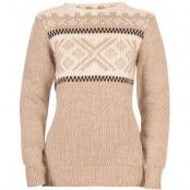 Voss Feminine Sweater XL, Warm Taupe/Offwhite/Black