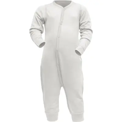 Devold Breeze Merino Sleepsuit Baby Offwhite