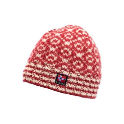Devold Svalbard Beanie Hindberry/Offwhite