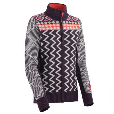 Kari Traa VINJE F/Z Stickad Tröja Mauve - Utförsäljning