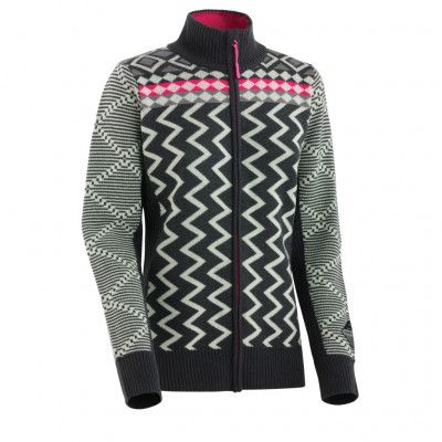 Kari Traa VINJE F/Z Stickad Tröja Svart - Utförsäljning