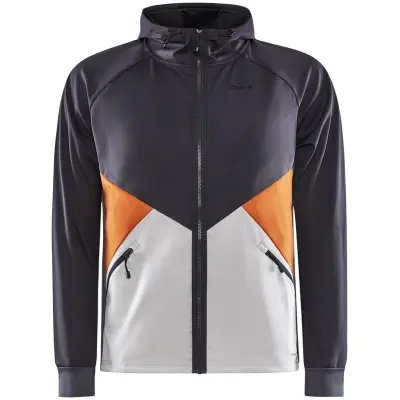 Craft Glide Hood Jacket M Längdskidjacka Slate/Chestnut, S