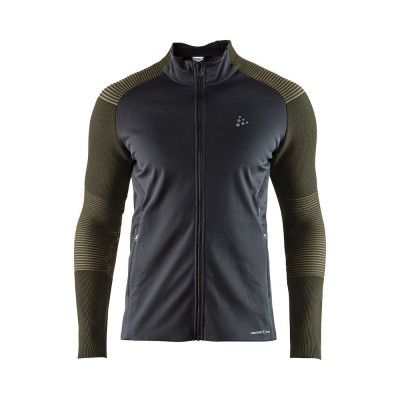 Craft Spirit Fuseknit Jacka M Black/Dark Olive - sista stl