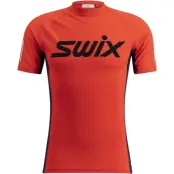 Swix V Roadline Racex Short Sleeve M Fiery Red/Dark Navy