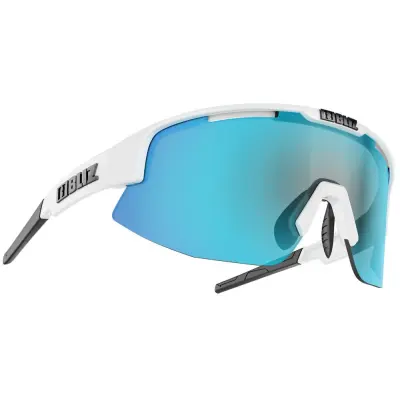 Bliz Matrix Small Sportglasögon Matt White w/ Smoke Blue Multi