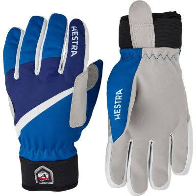 Hestra Tracker Junior 5-finger Längdskidhandskar Royal blue Print, 4