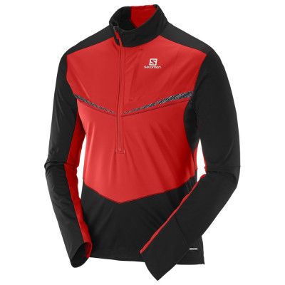 Salomon Equipe HZ Mid Tröja Herr Black/Matador-x - Utförsäljning