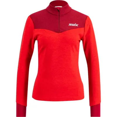 Swix Nordic Midlayer W Mellanlager Tröja Swix Red/Rhubarb Red, M