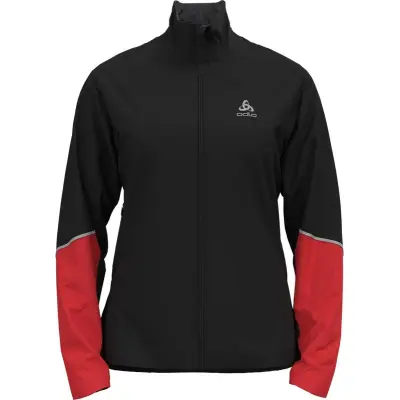 Odlo Jacket Engvik W Längdskidjacka Black/Poppy Red, XL