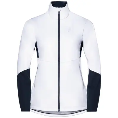 Odlo Jacket Langnes W Längdskidjacka White/Dark Sapphire, M