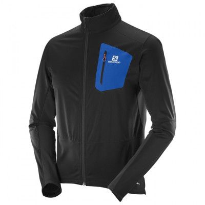 Salomon Equipe Softshell Jacka Herr Black/Blue Yonder - Utförsäljning