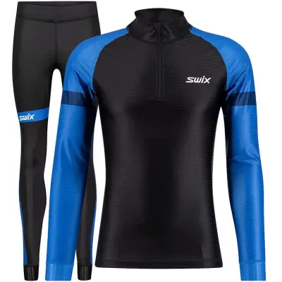 Swix Focus 2-pcs Skisuit M Top Olympian Blue, S