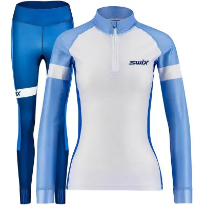 Swix Focus 2-pcs Skisuit W Top Bluebell, L