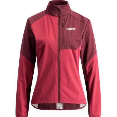 Swix Focus Wind Jacket W Dam Mörkröd XL | Längdskidjacka