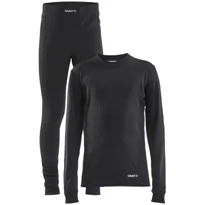 Craft Core Dry Baselayer Set Junior Underställ Set Black, 122/128