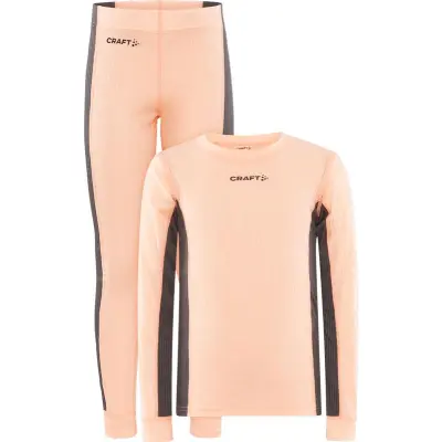 Craft Core Dry Baselayer Set Junior Underställ Set Cosmo/Granite, 146/152