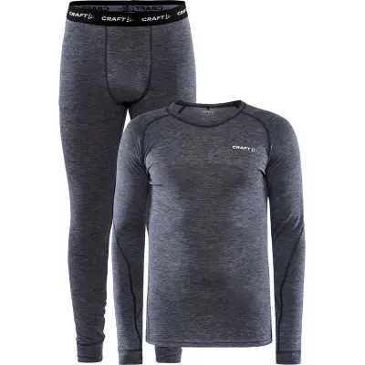 Craft Core Wool Merino Set M Underställ Set Blaze/Melange, S
