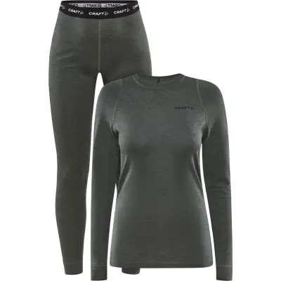 Craft Core Wool Merino Set W Underställ Set Juniper/Melange, XL
