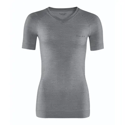Falke Women Short Sleeve Shirt Wool-Tech Light Grey/Heather