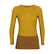 Icebreaker ZoneKnit 200 LS Crew Shirt Women Silent Gold/Clove/Snow/Cb