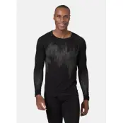 Odlo Crew Neck L/S Kinship M Underställ Tröja Black Melange, M