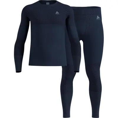 Odlo Fundamentals Performance Warm Set M Underställ Set Dark Sapphire, M